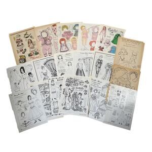 Doll Reader Magazine Assorted Collection of Paper Doll, Clothing, Hats  1978